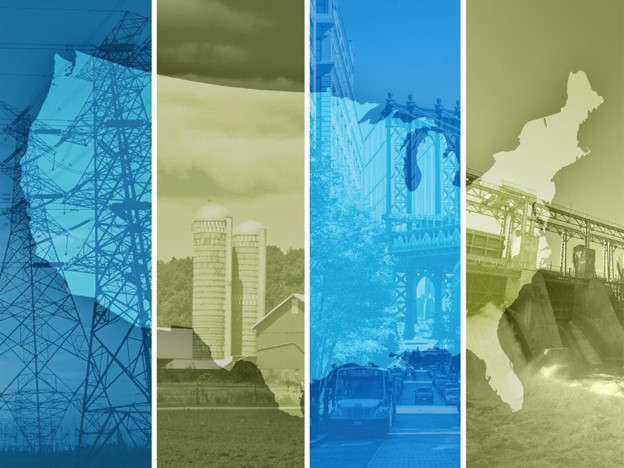 A DOE science focus area called Integrated Multisector Multiscale Modeling (IM3) explores ways that human and natural systems co-evolve in the face of short-term shocks (like extreme weather) and long-term influences (like climate change). Image courtesy of IM3, Pacific Northwest National Laboratory.