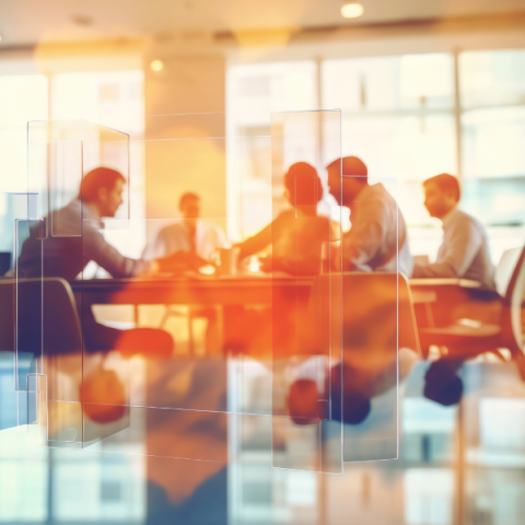 People sitting at conference table