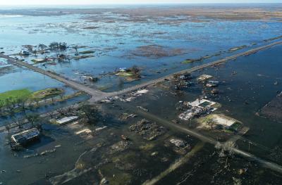 Hurricane Harvey flood. Background picture for the review article.