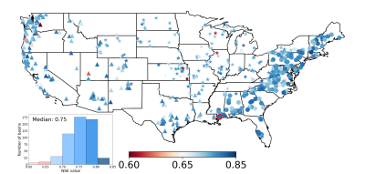 Our AI model integrating remote sensing images, meteorological forcing sequences, and static catchment attributes accurately predicts streamflow at 531 basins across the CONUS. 