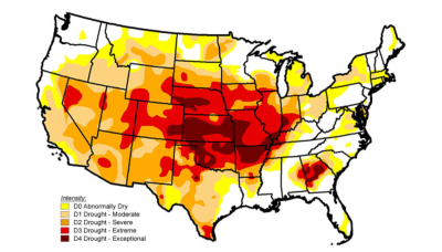 The 2012 U.S. Midwest drought. 