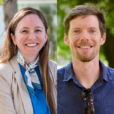 Christina Patricola of Iowa State University (left) and Trevor Keenan of the University of California-Berkeley (right). 