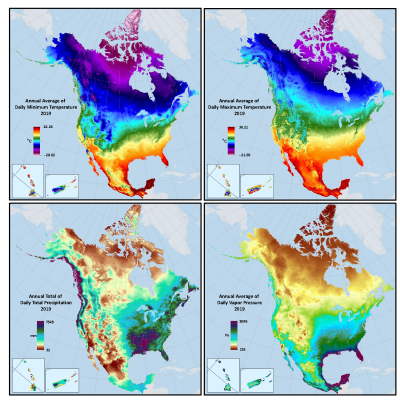 Annual climatologies of daily Daymet v4 data