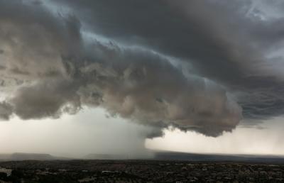 Intense thunderclouds
