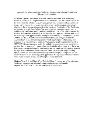 A generic law-of- the-minimum flux limiter for simulating substrate limitation in  biogeochemical models