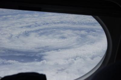 hurricane viewed from space